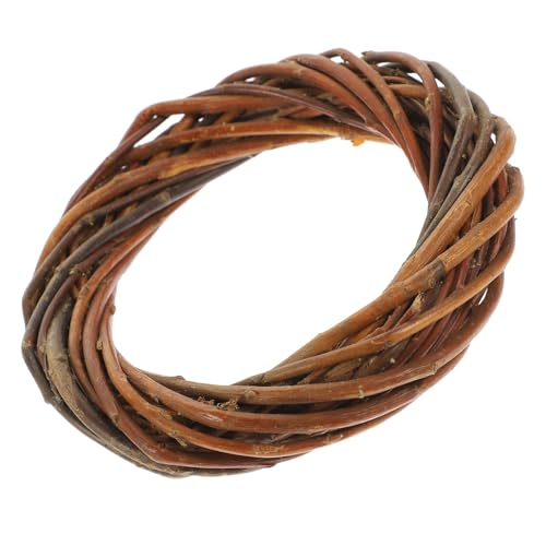 DECOMELODY Couronne Osier Naturel pour Décoration Intérieure Cadre DIY Robuste pour Couronne de Noël Mariage et
