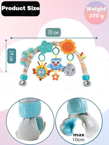 Image of Pau1Hami1ton Baby Stroller Arch Toys, Car Seat Toys,Baby Gifts.S-19(Blue Owl)