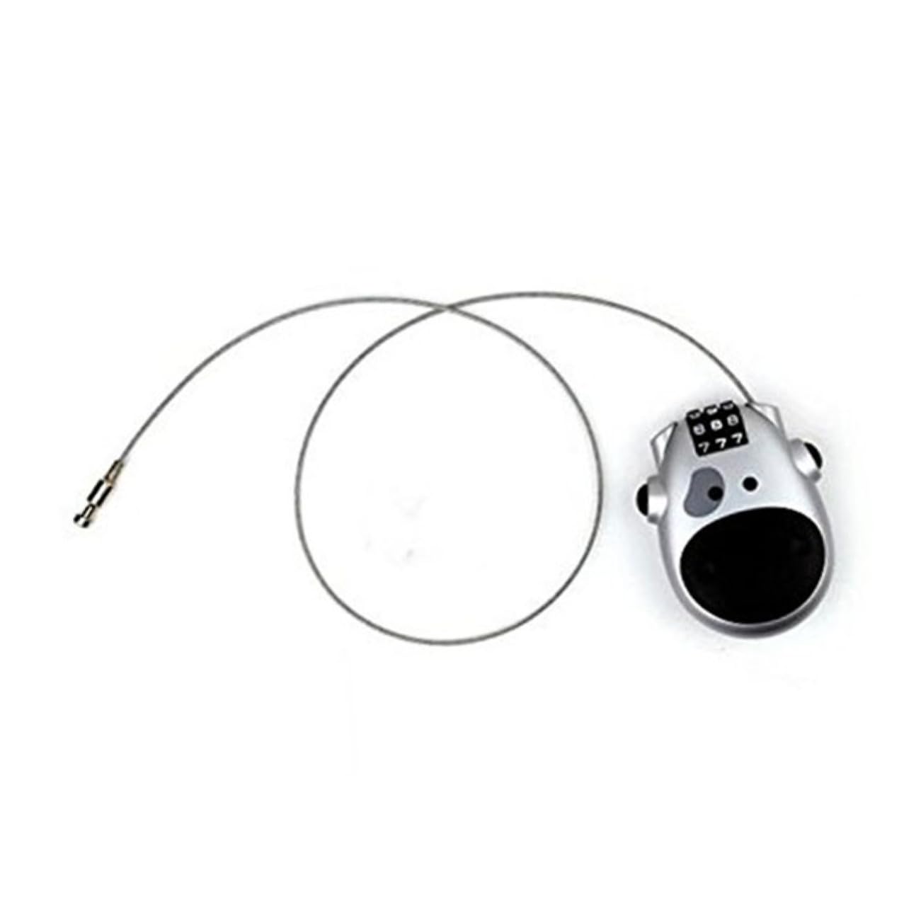 GALPADA 3pezzi Serratura Combinazione Cartoon Stile Mucca Sicurezza Per Viaggi Cavo Lungo Resistente e Facile Da Usare Adatta Per Valigie e Zaini