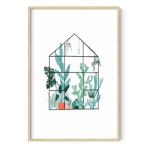 Haus And Hues Succulent Wall Art Boho Botanical Prints, Cactus Wall Art & Botanical Posters, Green Leaf Art Plant Pictures Wall Art Green Succulent Pictures Greenhouse  cover