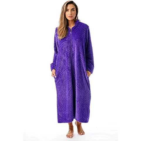 Just Love Plush Zipper Lounger Robe 6729-PUR-L Purple Cover