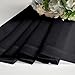 Chyhomenyc Black Sheer Curtains 30 inch Length 2 Panels, Light Filtering Voile Rod Pocket Short Window Curtians for Bathroom Living Room Farmhouse Small Windows, 42Wx30L inches