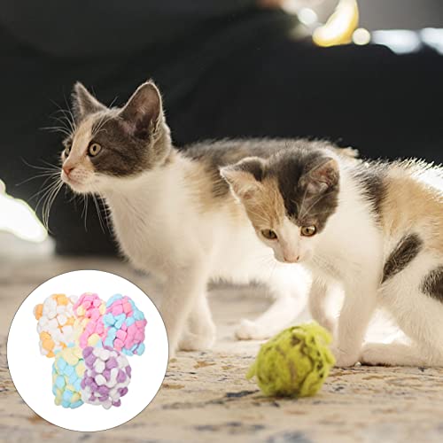 SEWACC Bolas de Algodão A Granel Bolas de Algodão Coloridas Pom-Pom Felpudas Bolas de Pom Pom Artesa