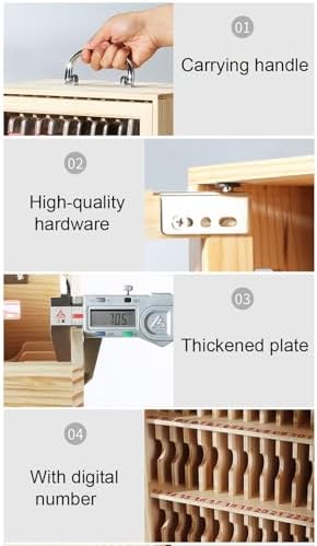 Classroom Cell Phone Holder Locker - Secure Storage with Key Lock, Ideal for Schools & Factories (XX-Large) - Efficient Organization Solution for Mobile Devices