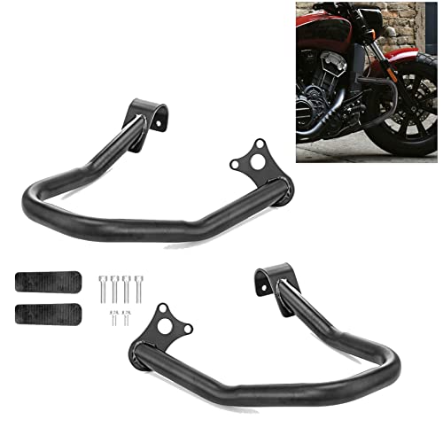 Weisen Gloss Black Engine Guard Protector Highway Crash Bars Compatible With 2015-2023 Indian Scout/Scout Sixty/Scout Bobber (Replace Part Number: 2881756-266) #TOP1
