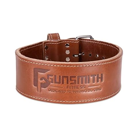 Gunsmith Fitness Apex Lifting Belt - Ultra Premium Handmade, 10mm, Single Prong, Vegetable Tanned Leather (L) Cover