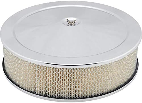 Chrome Deep Dish Performance Air Cleaner, 14 x 4 Inch, 4 Barrel Carb.