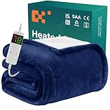 BOMOVA Couverture chauffante avec arrêt Automatique,Moelleuse, 10 Niveaux...