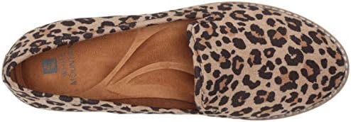 WHITE MOUNTAIN Shoes Denny Women's Slip-on Loafer Flat, Natural/Leopard/Suedette, 7 M | Image 4