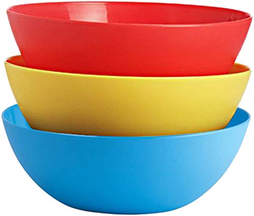 Kuber Industries Plastic Solid Mixing Bowl – 2000ml, 3 Piece, Multicolor (CTKTC034744)
