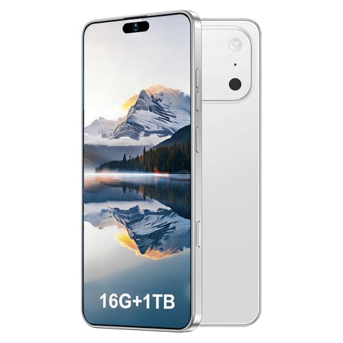 KFYKFY 17PM Unlocked Phone, 16+1TB Cell Phone, 6.99' HD Display 5G Smartphone, Long Battery Life 7000mAh, 68+108MP Zoom Camera, Fingerprint Lock/Face ID/Dual SIM/Android 15.0(White)