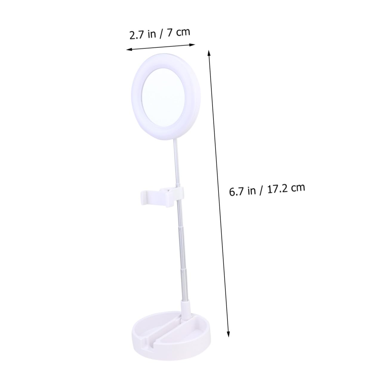 SHINEOFI Luce ad Anello per Selfie LED Lampada per Trucco con Supporto per Cellulare Luce LED Regolabile Lampada da Tavolo per Bellezza e Fotografia Bianco
