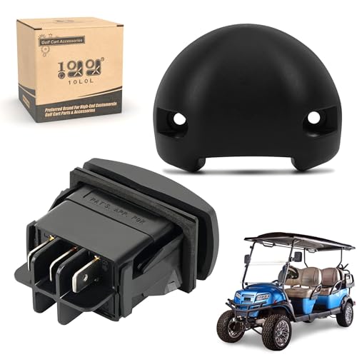 Golf Cart Forward Reverse Switch 48V 60A Rocker Switch Kit with Housing & Bracket Fit for Club Car DS Precedent Tempo Onward (Replacement for OEM 101856001 101856002)