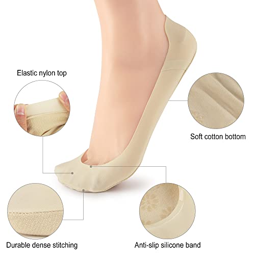 Image of No Show Socks Womens Liner Ultra Low Cut Non Slip Invisible Socks for Flats