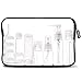 16 Pack Plastic Airline Travel Accessories Bottles Set - Holds Toiletries, Lotions, Liquids, Shampoos - Includes Spray Bottles, Pump Bottles, Squeeze Bottles, Jars, Insertion Tools & Travel Bag