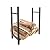 BiggerFire Firewood Rack, 2 FT Firewood Holder Steel Firewood Stand for Logs Stacking Aid, Fire Wood Rack Log Storage for Fireplace Indoor Outdoor