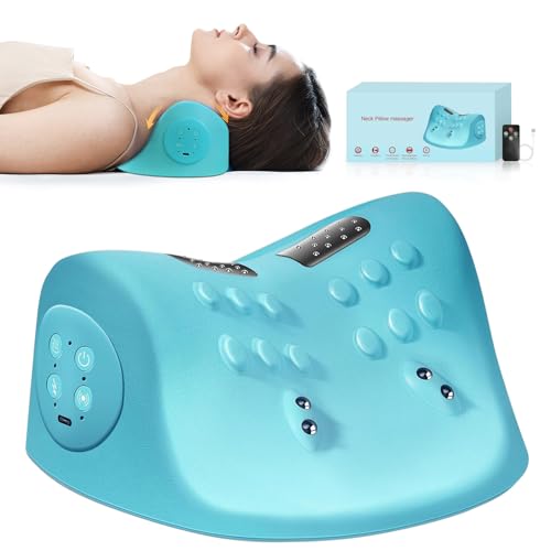Masajeador Cuello Eléctrico, Masajeador Cervical y Espalda con Calor, Neck Massager Inalámbrico con 3 Modos, Uso en Casa, Oficina, Coche