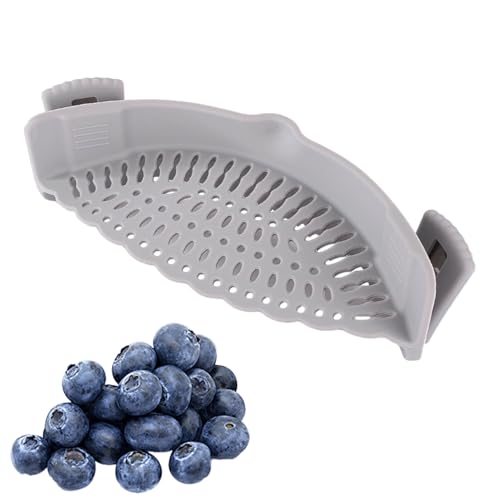 Colador de pasta - en escurridor de pasta de silicona - Coladores y coladores, colador de cocina, colador de tapón de agua para carne molida, carne