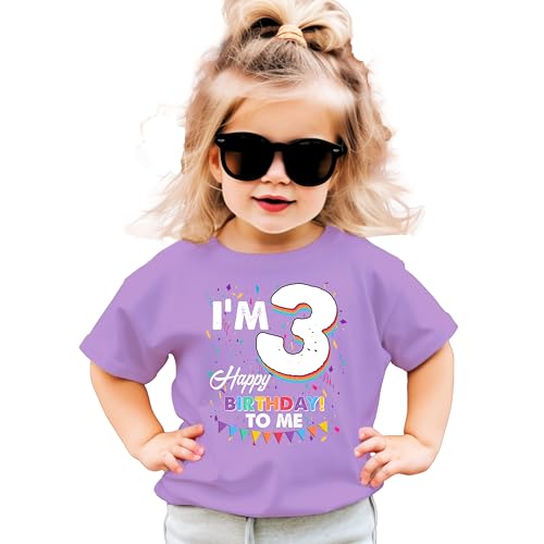Olive Loves Third Birthday I'm 3 Happy Birthday to Me T-Shirts for Girls and Boys2
