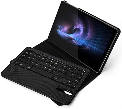 Bluetooth Keyboard Case for Samsung Galaxy Tab A 10.1 2019 T510 / T515, Protective Cover with Removable QWERTY Rechargeable Keyboard, Black