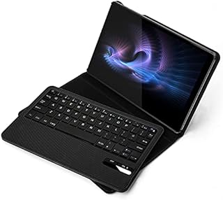 Bluetooth Keyboard Case for Samsung Galaxy Tab A 10.1 2019 T510 / T515, Protective Cover with Removable QWERTY Rechargeable Keyboard, Black