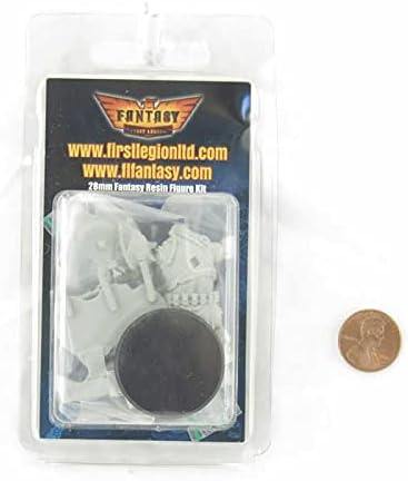 Miniatura 2 de Orc Marauder - Kit de figura de 1.102 in, escala heroica en miniatura, sin pintar, primera legión