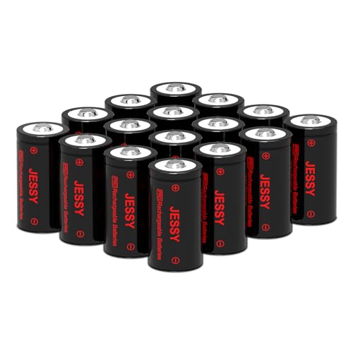 JESSY 16 Pack 3 7V 800 mah Batteries Rechargeable 123 for Arlo Cameras VMC3030 VMK3200 VMS3330 3430 3530 Flashlights Polaroid Microphone