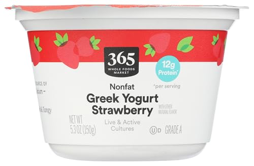 365 by Whole Foods Market Nonfat Strawberry Greek Yogurt, 5.3 OZ