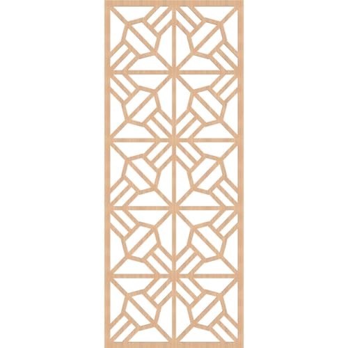 Image of 23 3 /8 inchW x 59 3 /8 inchH x 1 /4 inchT Auburn Decorative Fretwork Wood Wall Panels, Hickory