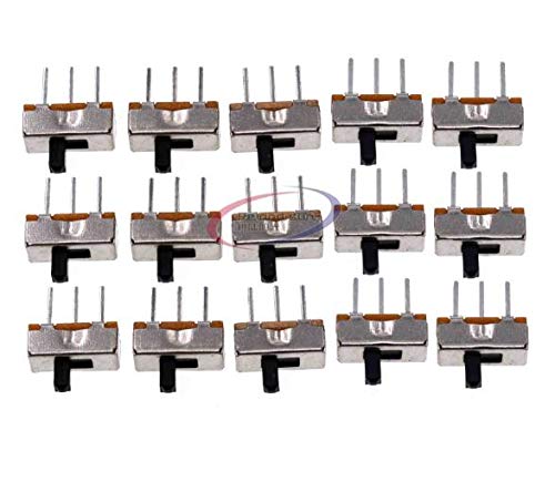 Chanzon SPDT Mini Micro Slide Switch 1p2t 2 Position 150pcs (SS12F15) 5mm Toggle Vertical Slide Switch Panel Mount Small High Knob Vertical For PCB