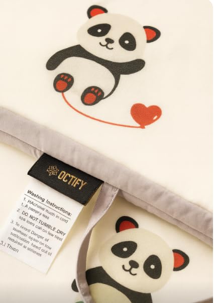 Baby Play Mat – Soft, Portable Infant Floor Seat for Supervised Play, Tummy Time & Bonding – Organic Cotton, Machine Washable, Panda Design