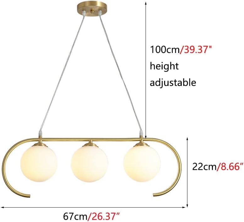Lustre linéaire moderne en verre dépoli blanc pour table à manger - 6