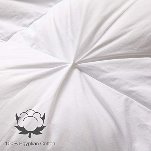 L Lovsoul Goose Down Comforter Pinch Pleat King White Down Fiber Comforter 100% Egyptian Cotton 750+ Fill Power 1200 Thread Count Down Duvet Comforter With Corner Tabs For All Season 106X90Inches #TOP3