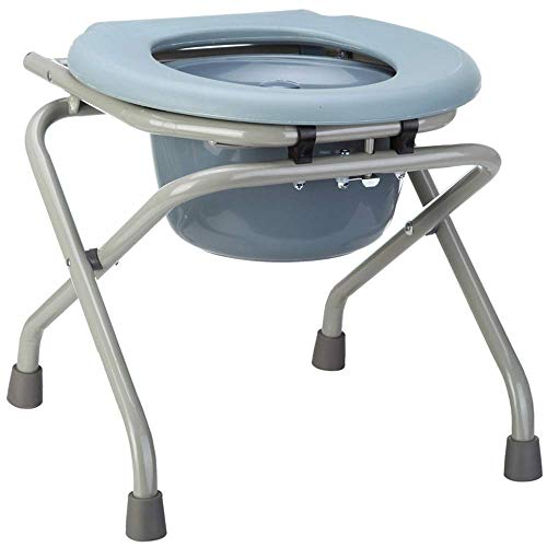 HIGHKAS Sedile WC Portatile Pieghevole - Sedia comocomodino - Sedia Comfort Perfetta per Campeggio, Escursionismo, Viaggi, Cantieri edili e Altro