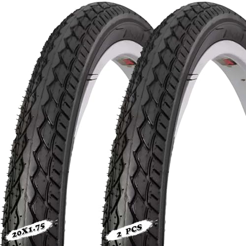 2pcs 20x1.75 47-406 Fahrradreifen, 20 1.75 Pannensicher mit Run-Flat-Technologie Reifen, All-Terrain-Reifen für Mountainbikes, Touren und Stadtfahrten auf Straße, Schotter oder Gelände