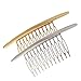 2PCS Alloy Curved Hair Comb (Silver+Gold) Headwear Hair Side Comb French Twist Comb Hair Clip Jewelry Sparkle Styling Tools Hair Accessories For Women Ladies Girls