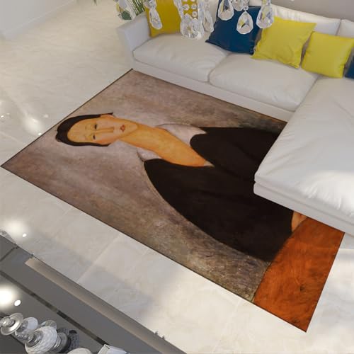 Tapis Amedeo Modigliani d'exception aux lignes traditionnelles de dimension 100x150cm - 2