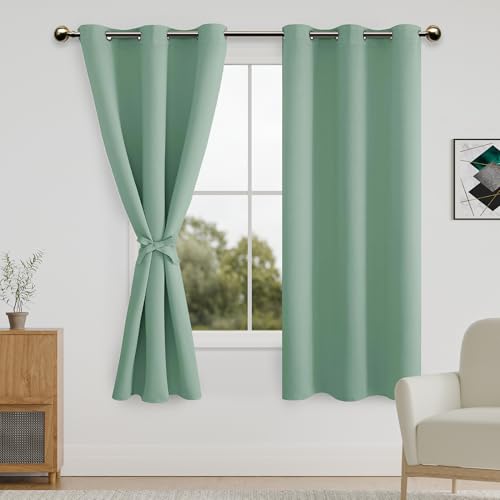 DWCN Blackout Curtains for Bedroom, 42 x 63 inch, Sage Green, Set of 2