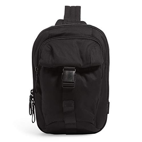 Amazon.ca: Vera Bradley Cotton Utility Sling Backpack, Black - Recycled Cotton, One Size