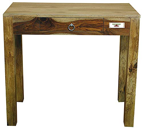 Image of Sheesham Wood One Drawer Folding Study Table for Living Room | Console Table | Provincial Teak Finish