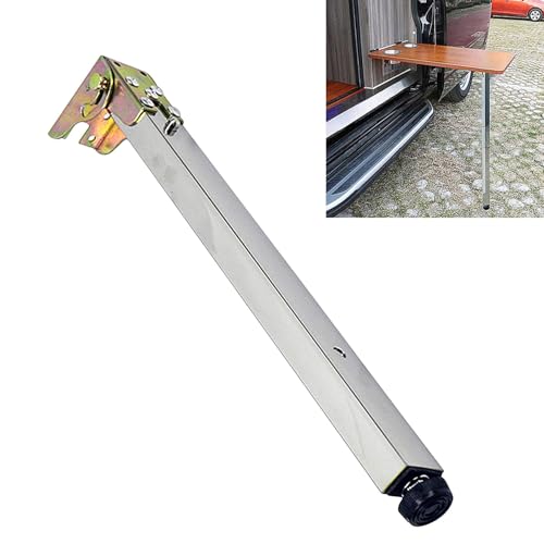 Patas de mesa plegables ajustables de acero inoxidable, elevación de empuje, patas de muebles ajustables en altura para mesas de comedor y armarios, 1 pieza (40 cm)