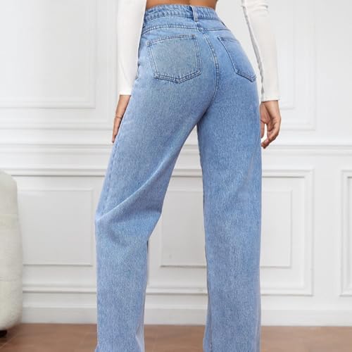 Katchme Jeans, Katchme Womens Minima-List Jeans, High Waist Wide Leg Loose Stretch Casual Stretchy Jean Pants Women3