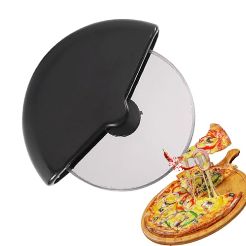 Rueda de cortador de pizza - Pizza de acero inoxidable, cubierta protectora | Utensil de cocina segura para lavavajillas para casa, restaurante, dormitorio, ideal para, galletas, pizza y corte de