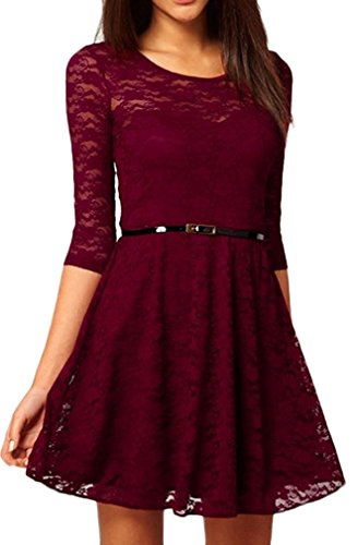 Lannister Fashion Donna Vestiti in Pizzo Manica