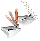  THÜROS Fisch Grill Set mit Flammlachs- und Steckerlfischhalter