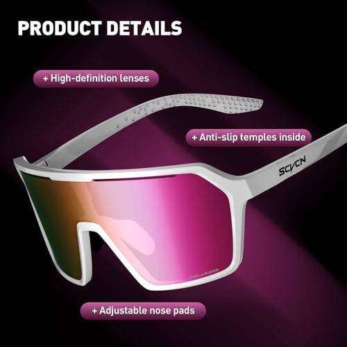 SCVCN Polarized Baseball Sunglasses for Men Women Small Face Cycling Fishing Bike Sports Sunglasses UV400 Protection — view 4