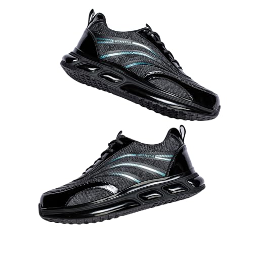 Jueshanzj Breathable Labor Insurance Shoes Men's Labor Insurance Shoes Anti-Smash Anti-Puncture Safety Shoes Blue 10