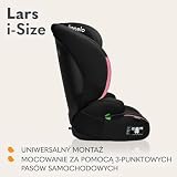 LIONELO LARS i-Size Dziecięcy Fotelik Samochodowy 100-150 cm Grupa 2 3, Ochrona Boczna 10 stopni Regulacji Zagłówka Wygodne Podłokietniki Wypinanie Oparcie Konstrukcja ImpactGuard