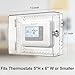 VELLE Universal Thermostat Lock Box Cover with Key, Clear Plastic Security Guard, Wall-Mounted Protection Case Fits Most Thermostats