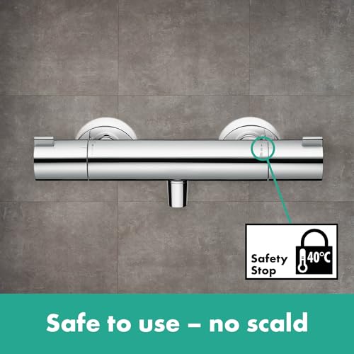 Robinet de douche thermostatique hansgrohe à arrêt de sécurité 40°C